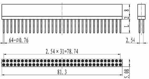 J56 series Connectors Product Outline Dimensions