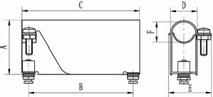 J18Cable clamp accessories Connectors Product Outline Dimensions