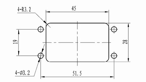 J16 single rectangular connectors Connectors panel cutouts