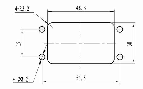 J16 single rectangular connectors Connectors panel cutouts