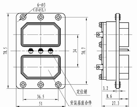 J16 double rectangular connectors Connectors Shell Accessories