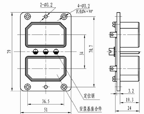 J16 double rectangular connectors Connectors Shell Accessories