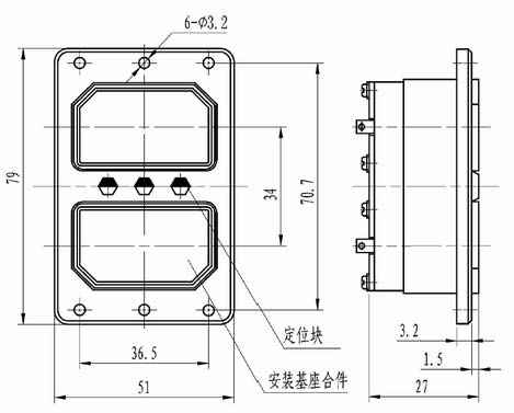 J16 double rectangular connectors Connectors Shell Accessories