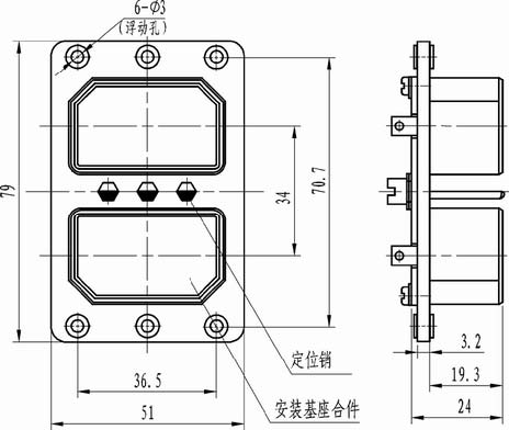 J16 double rectangular connectors Connectors Shell Accessories