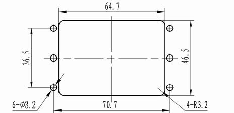 J16 double rectangular connectors Connectors panel cutouts