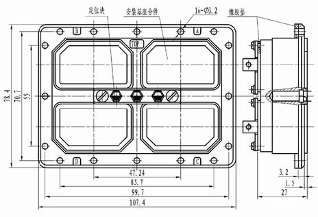 J16 four rectangular connectors Connectors Shell Accessories