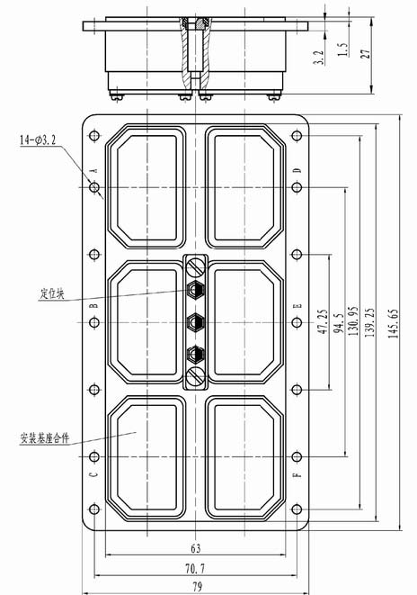 J16 six rectangular connectors Connectors Shell Accessories