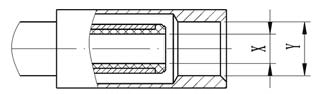 J16 tailend dimensions of crimp contact foundation accessories high frequency contacts Connectors Tailend dimensions of high frequency contact