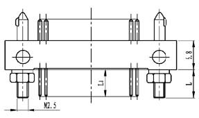 Type TX installation accessories and variations for contact tail end Connectors Product Outline Dimensions