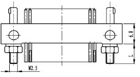 Type TD installation accessories and variations for contact tail end Connectors Product Outline Dimensions