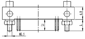 Type ZX installation accessories and variations for contact tail end Connectors Product Outline Dimensions