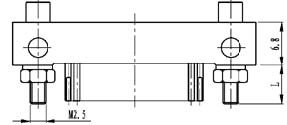 Type ZX installation accessories and variations for contact tail end Connectors Product Outline Dimensions