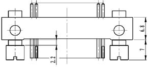 Type ZF installation accessories and variations for contact tail end Connectors Product Outline Dimensions