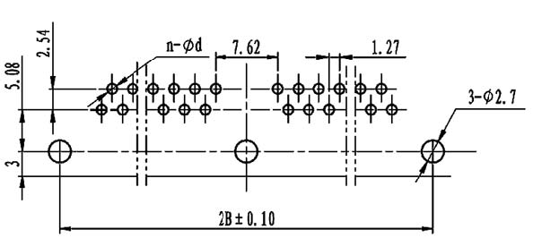 J27A panel cutouts Connectors panel cutouts