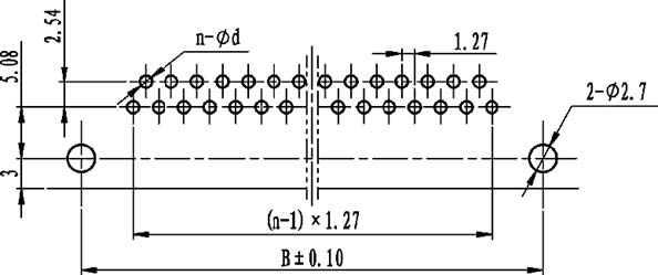 J27A panel cutouts Connectors panel cutouts