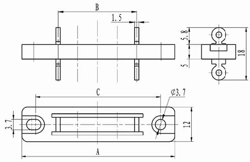 JXB series Connectors Product Outline Dimensions