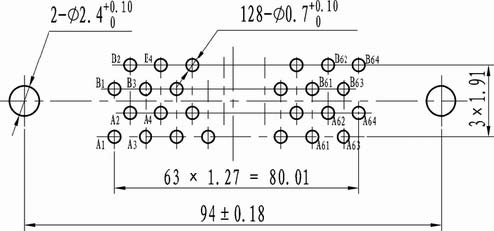 J15-128 series Connectors Product Outline Dimensions