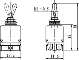 KNM series Connectors Product Outline Dimensions