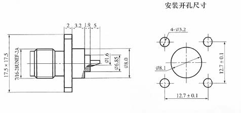 TNC series Connectors Product Outline Dimensions