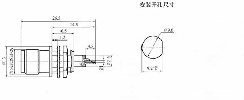 TNC series Connectors Product Outline Dimensions