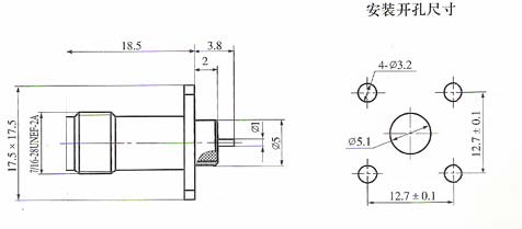 TNC series Connectors Product Outline Dimensions