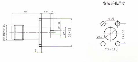 TNC series Connectors Product Outline Dimensions