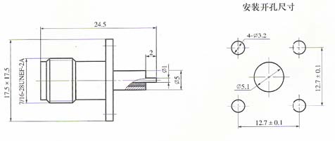 TNC series Connectors Product Outline Dimensions