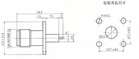 TNC series Connectors Product Outline Dimensions