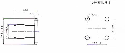 TNC series Connectors Product Outline Dimensions