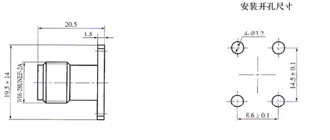 TNC series Connectors Product Outline Dimensions