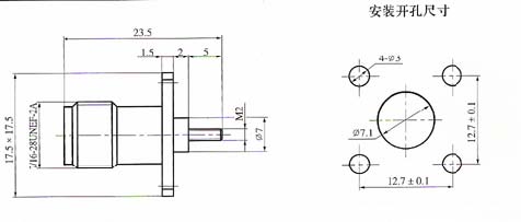 TNC series Connectors Product Outline Dimensions