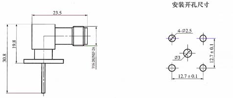 TNC series Connectors Product Outline Dimensions