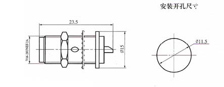 TNC series Connectors Product Outline Dimensions