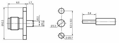 SSMA series Connectors Product Outline Dimensions