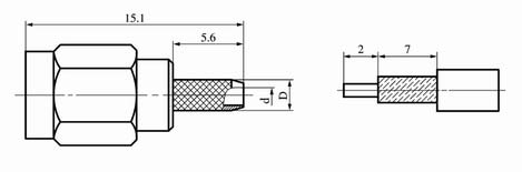 SSMA series Connectors Product Outline Dimensions