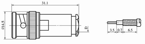 BNC series Connectors Product Outline Dimensions