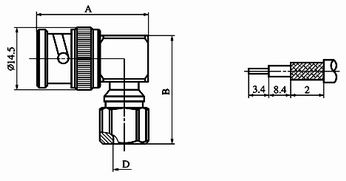 BNC series Connectors Product Outline Dimensions