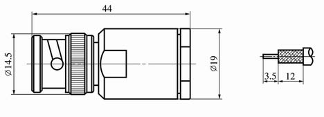 BNC series Connectors Product Outline Dimensions