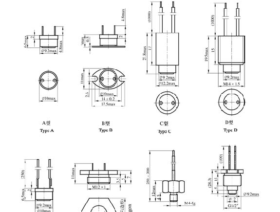 JUC-027M Ultraminiature and hermetically sealed   electromagnetic relays Relays Outline Mounting Dimensions