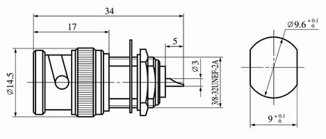 BNC series Connectors Product Outline Dimensions