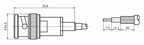 BNC series Connectors Product Outline Dimensions