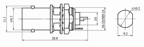 BNC series Connectors Product Outline Dimensions