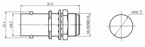 BNC series Connectors Product Outline Dimensions