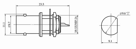 BNC series Connectors Product Outline Dimensions