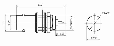 BNC series Connectors Product Outline Dimensions