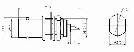 BNC series Connectors Product Outline Dimensions