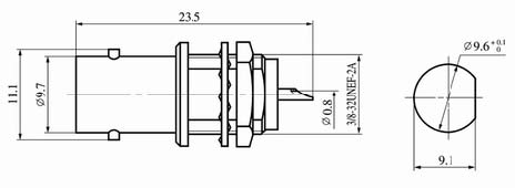 BNC series Connectors Product Outline Dimensions