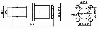 BNC series Connectors Product Outline Dimensions