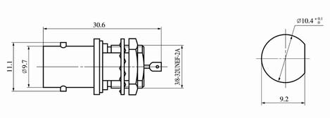 BNC series Connectors Product Outline Dimensions