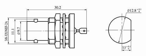 BNC series Connectors Product Outline Dimensions